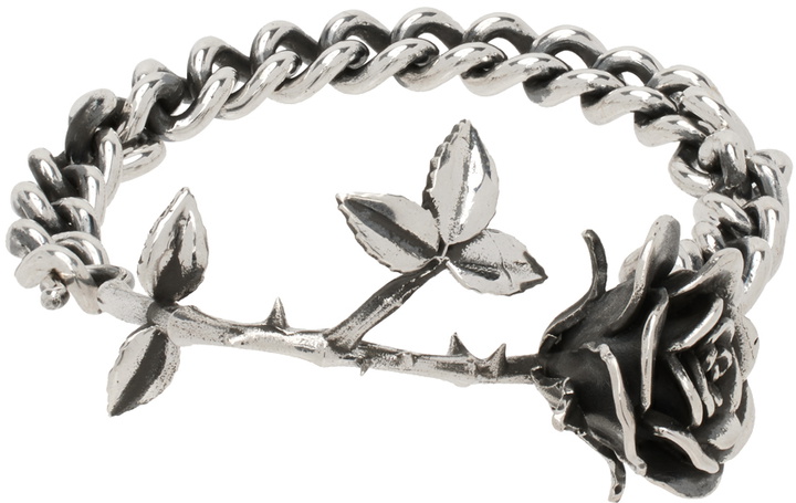 Photo: Enfants Riches Déprimés Silver Rose & Chain Bracelet