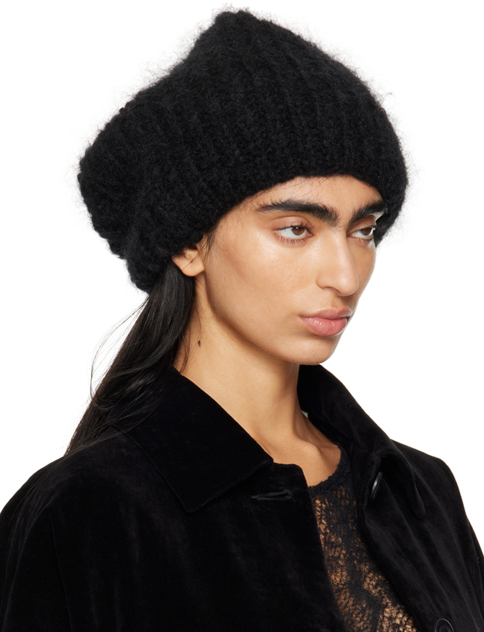 CASEY CASEY Black Mohair Beanie