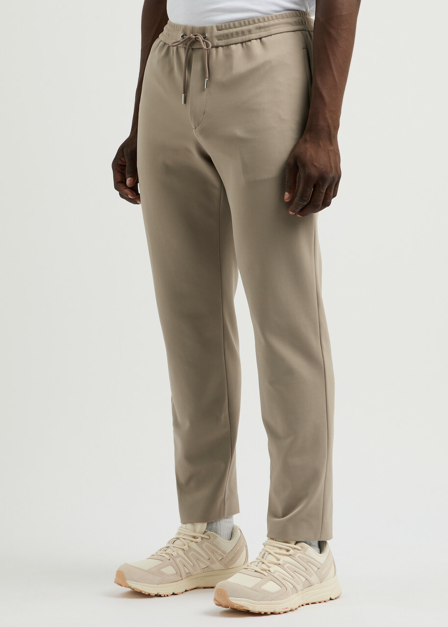 Moncler Tapered-leg Twill Trousers Cream