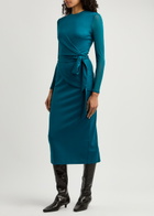 Diane Von Furstenberg Finan Wrap-effect Jersey Midi Dress Blue