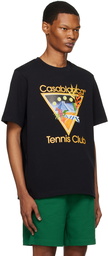 Casablanca Black 'Tennis Club Icon' T-Shirt