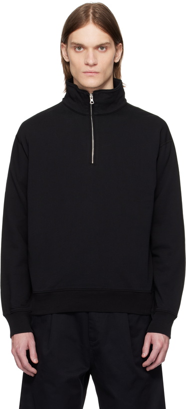 Photo: Reigning Champ Black Lightweight Terry Quarter Zip Vault Track Jacket