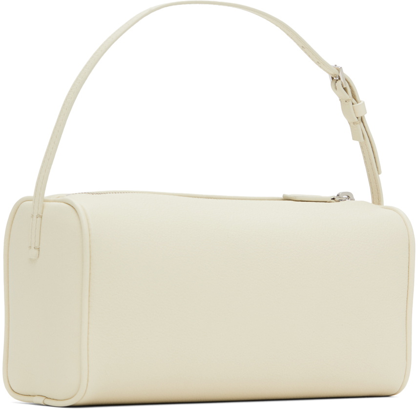 24AW new/The Row ラウンド90年代バゲット Bag White Round '90s leather shoulder bag in white - The Row | Mytheresa