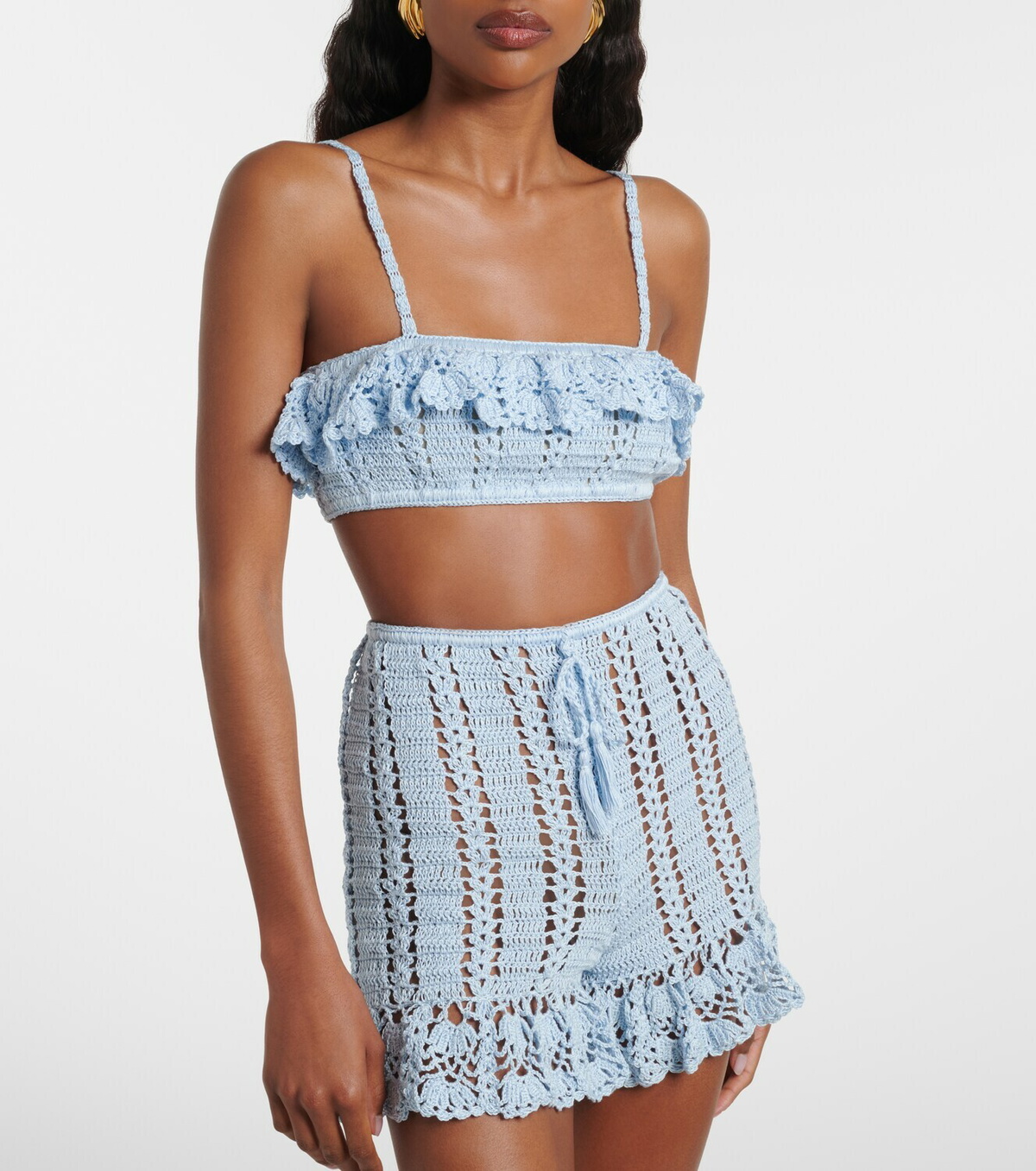 Anna Kosturova Crochet cotton bra top