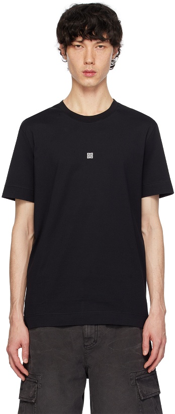 Photo: Givenchy Black Embroidered T-Shirt