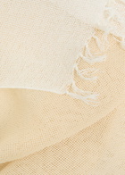 Issey Miyake Slits Cotton Stole - White - One Size