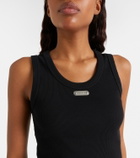 McQueen Logo ribbed-knit tank top