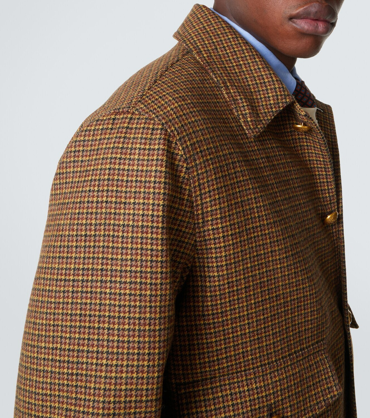 Valentino Houndstooth virgin wool bomber jacket