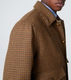 Valentino Houndstooth virgin wool bomber jacket
