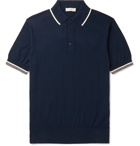 Etro - Slim-Fit Contrast-Tipped Cotton Polo Shirt - Blue
