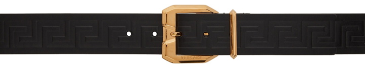 Photo: Versace Black & Gold Greca Embossed Belt