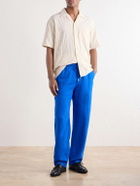 Vilebrequin - Pacha Straight-Leg Woven Linen Drawstring Trousers - Blue