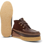 visvim - Canoe Moc II Leather and Suede Boots - Dark brown