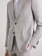 Zegna - Wool, Linen and Silk-Blend Suit Jacket - Gray