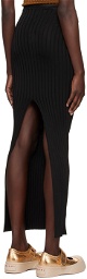 Marni Black Ribbed Maxi Skirt