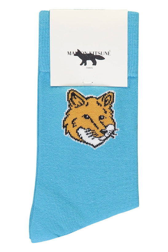 Photo: Maison Kitsuné Logo Cotton Blend Socks