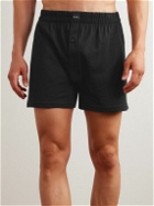 A.P.C. - Cotton-Jersey Boxer Shorts - Black