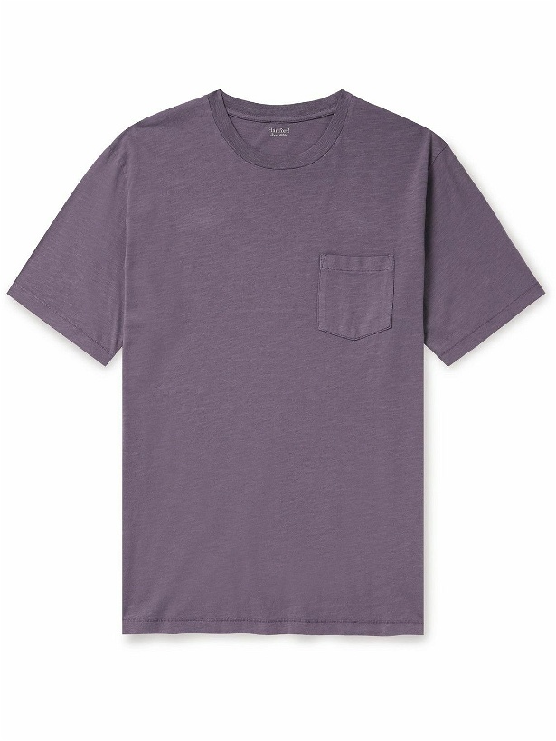 Photo: Hartford - Pocket Garment-Dyed Cotton-Jersey T-Shirt - Purple