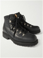 J.M. Weston - Nubuck-Trimmed Leather Boots - Black