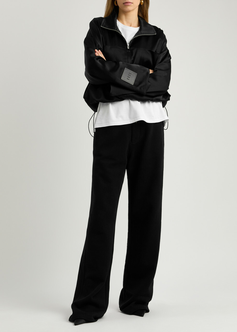 Esse Studios Archie Satin Bomber Jacket Black