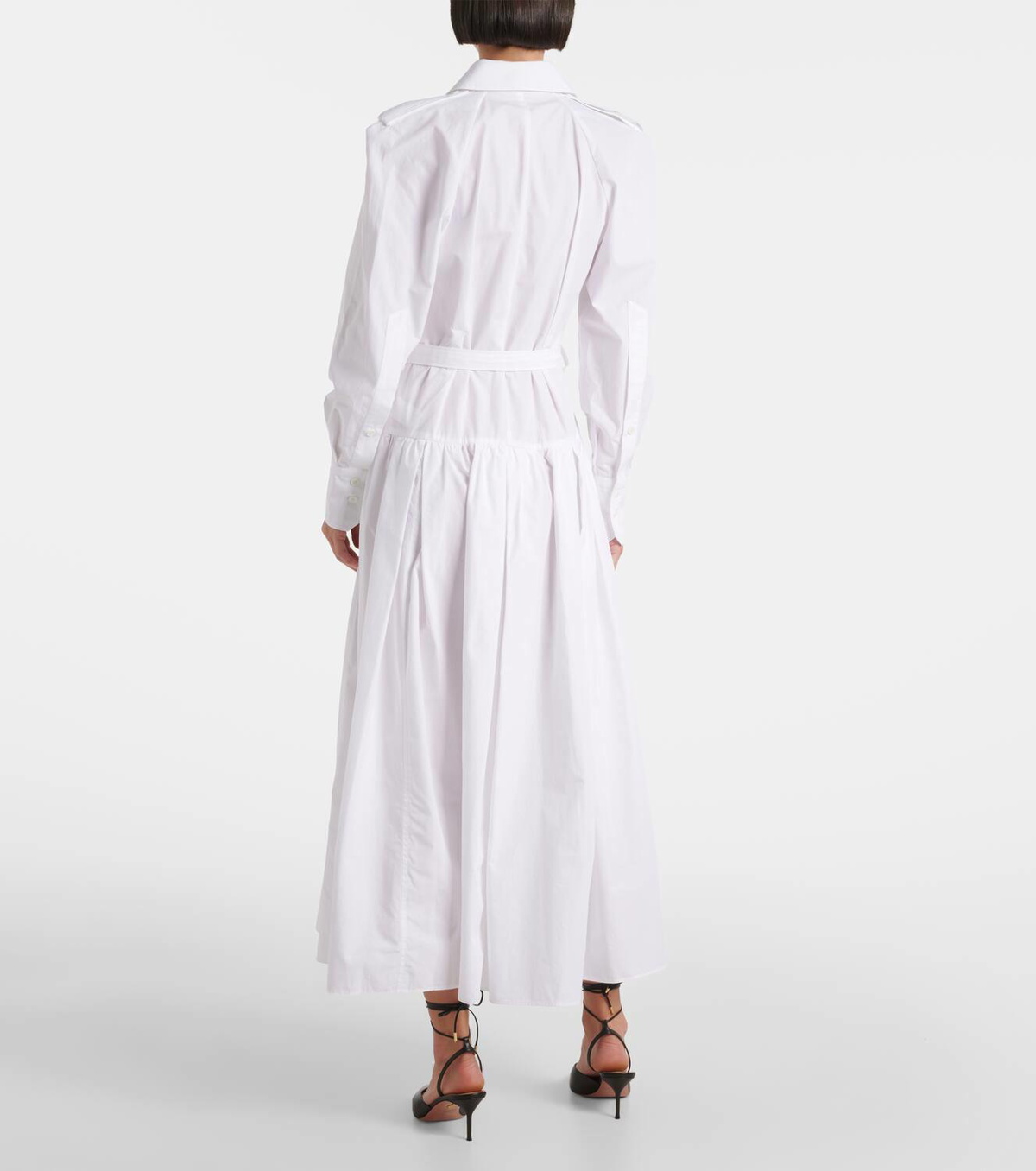 Patou Belted cotton poplin shirtdress