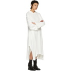 Nocturne 22 Off-White Fleece Hooded Dress