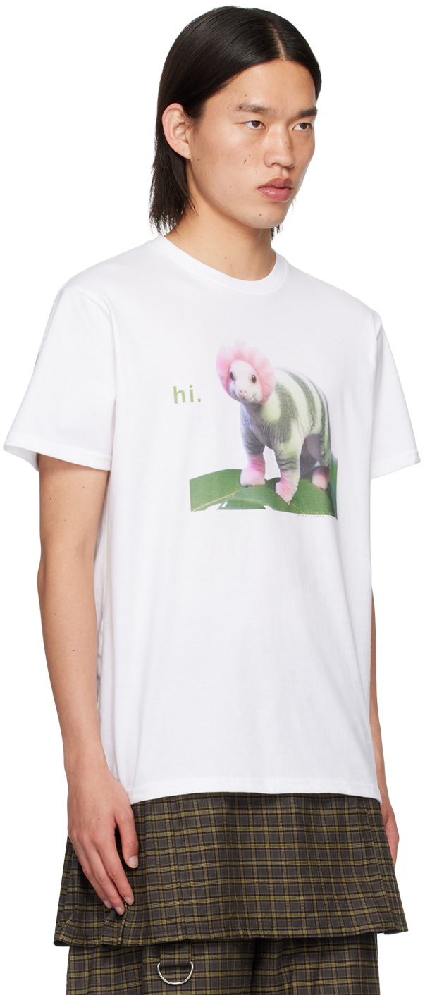 Collina Strada White 'Hi.' Graphic T-Shirt
