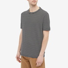 Officine Générale Men's Stripe T-Shirt in Black/White