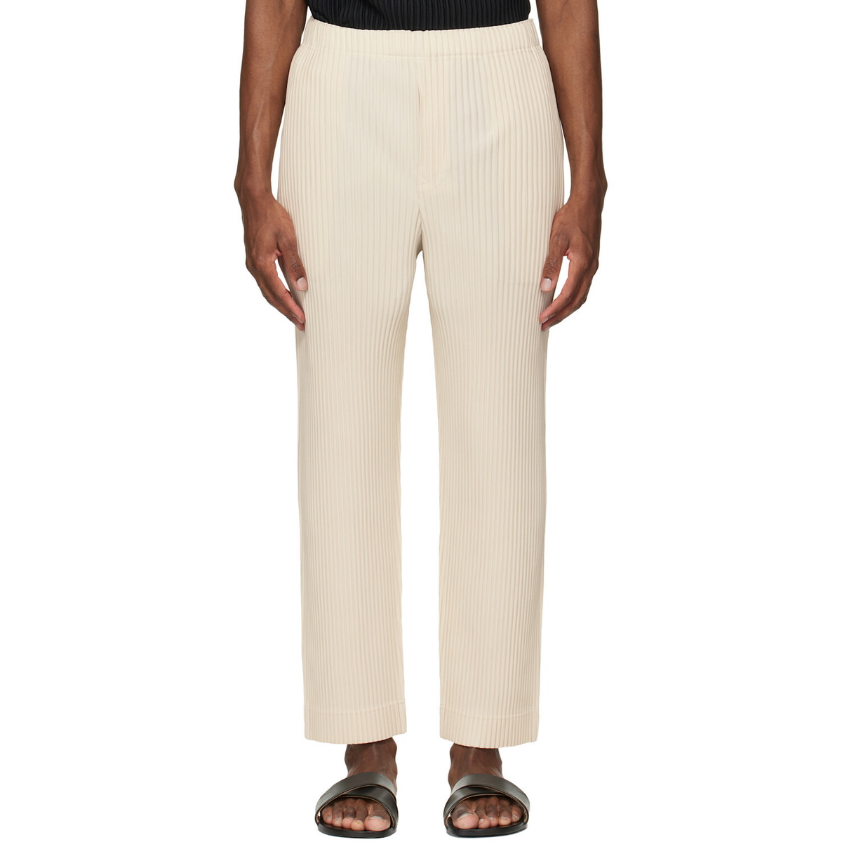 HOMME PLISSÉ ISSEY MIYAKE Beige Monthly Colors March Trousers