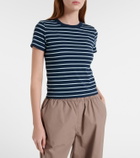 Velvet Brenda striped cotton-blend T-shirt
