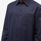 Loewe Men's Anagram Pocket Shirt in Midnight Blue