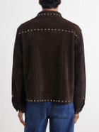 BODE - Studded Suede Jacket - Brown