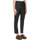 Wood Wood Black and Navy Check Surrey Trousers