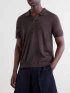 Onia - Merino Wool Polo Shirt - Brown