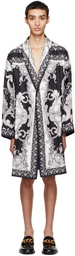 Versace Underwear Black & White Barocco Robe