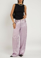 Haikure Bethany Crack Print Silk Jeans Lilac