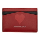 Alexander McQueen Red Skull Heart Card Holder