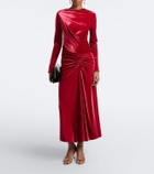 Simkhai Ferrera gathered velvet midi dress