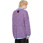 Loewe Purple and White Wool Oversized Sweater