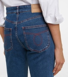 See By Chloe - Mid-rise flared cropped jeans
