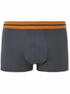 Zegna - Striped Stretch-Modal Boxer Briefs - Gray