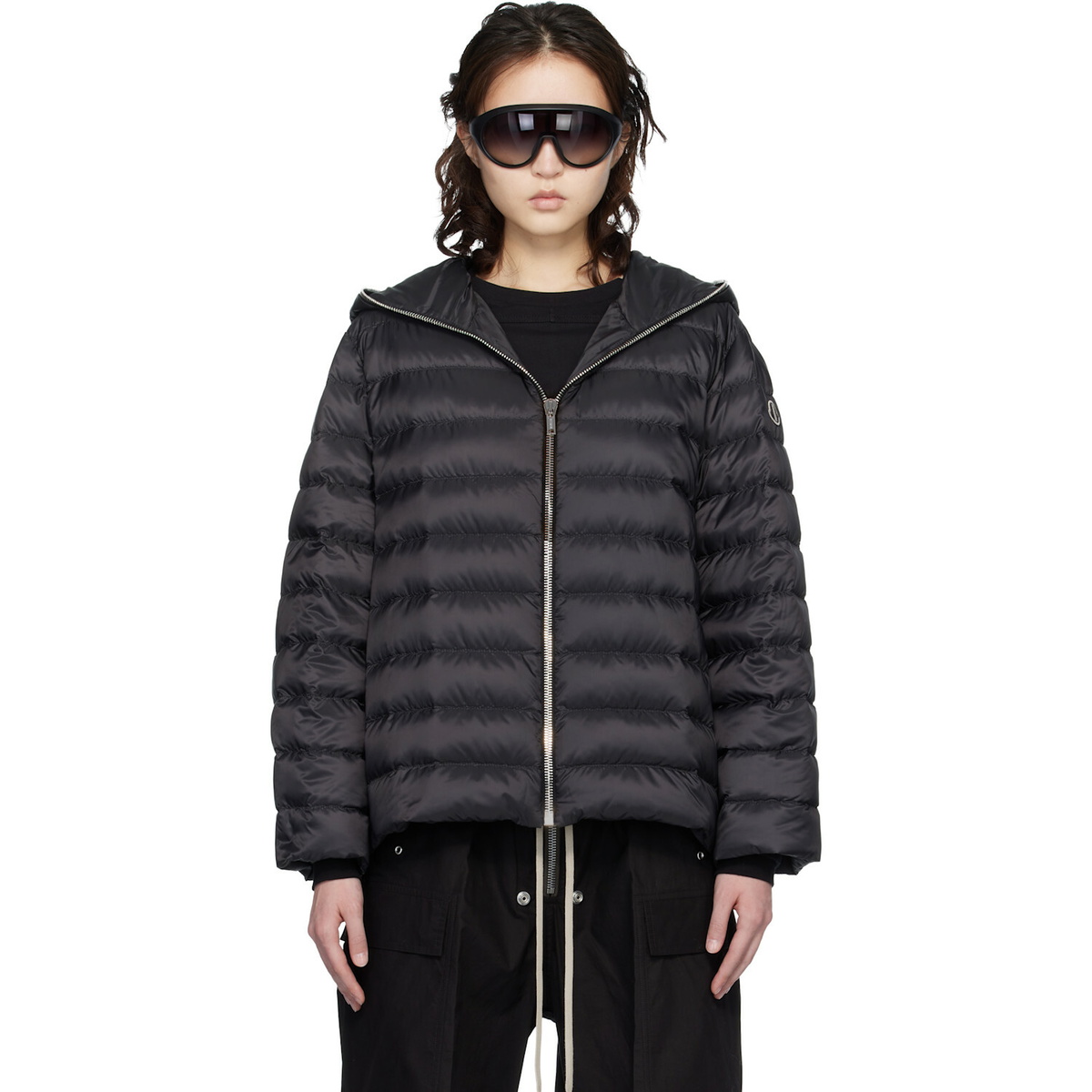 Rick Owens Moncler + Rick Owens Black Ziplock Down Jacket