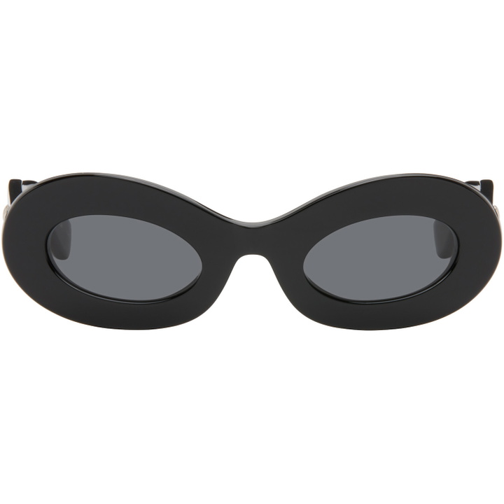 Photo: Valentino Black Nellcôte V Logo Sunglasses