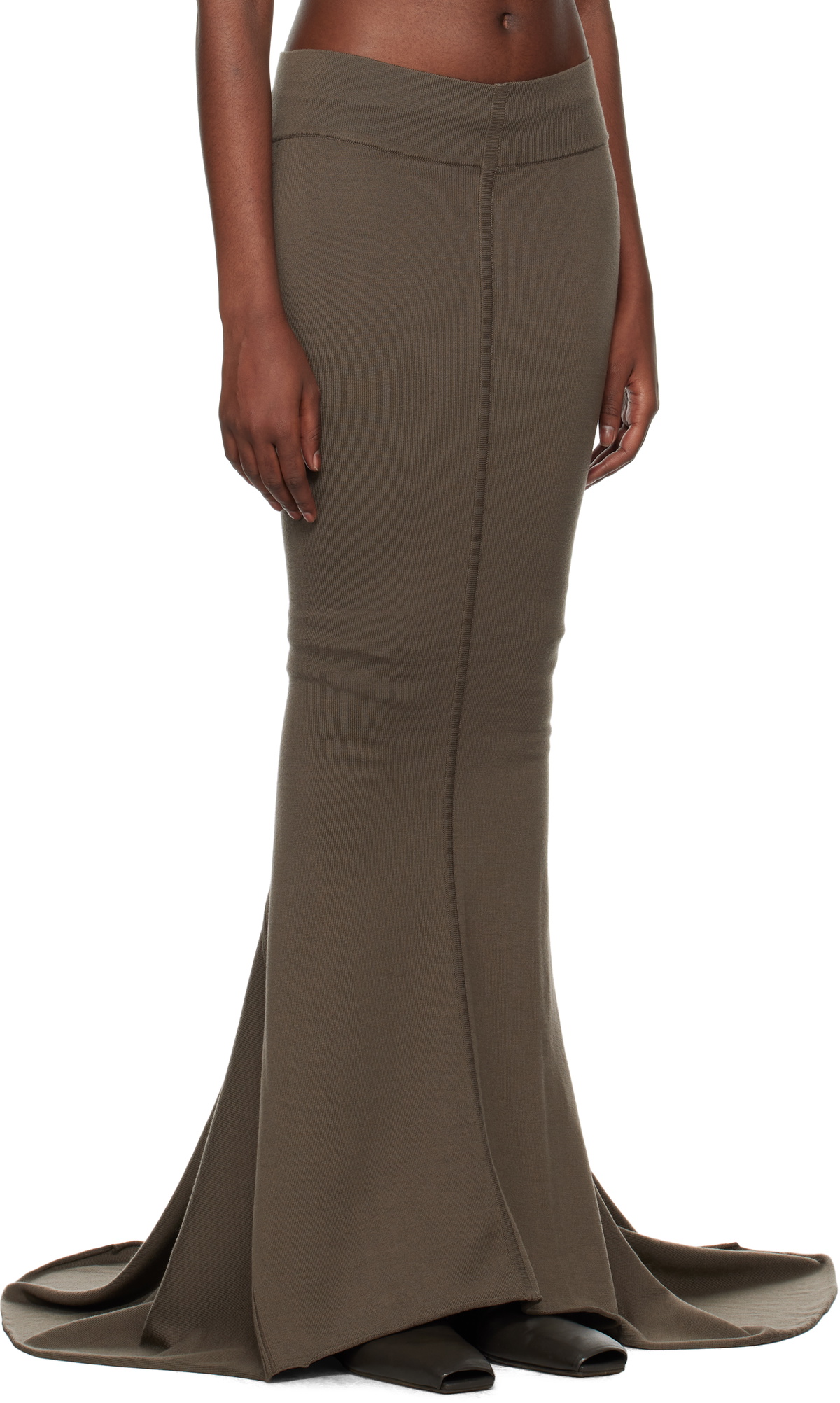 Rick Owens Gray Porterville Dauphine Maxi Skirt Rick Owens