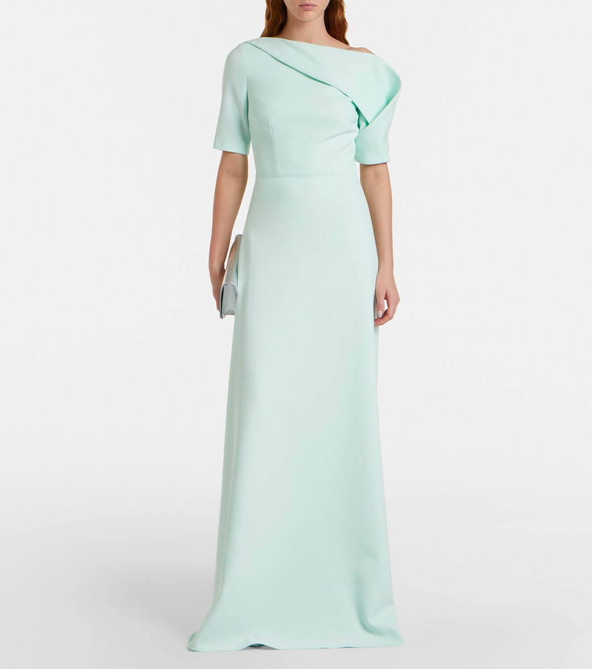 Safiyaa Stephanie draped crêpe gown