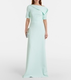 Safiyaa Stephanie draped crêpe gown
