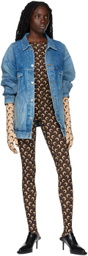 Marine Serre Brown Second Skin Moon Top