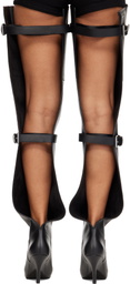 Alexander Wang Black Diablo Open Back Boots