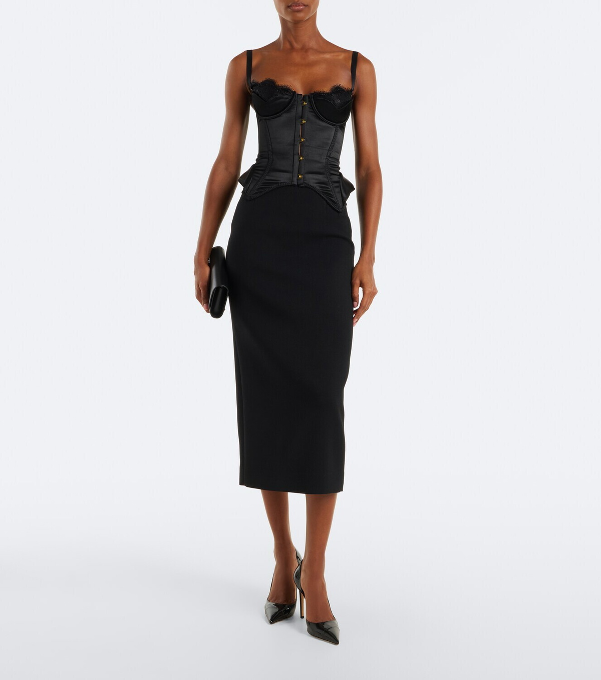 Maria Lucia Hohan Samya lace-trimmed satin bustier top