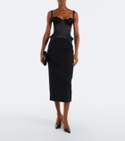 Maria Lucia Hohan Samya lace-trimmed satin bustier top